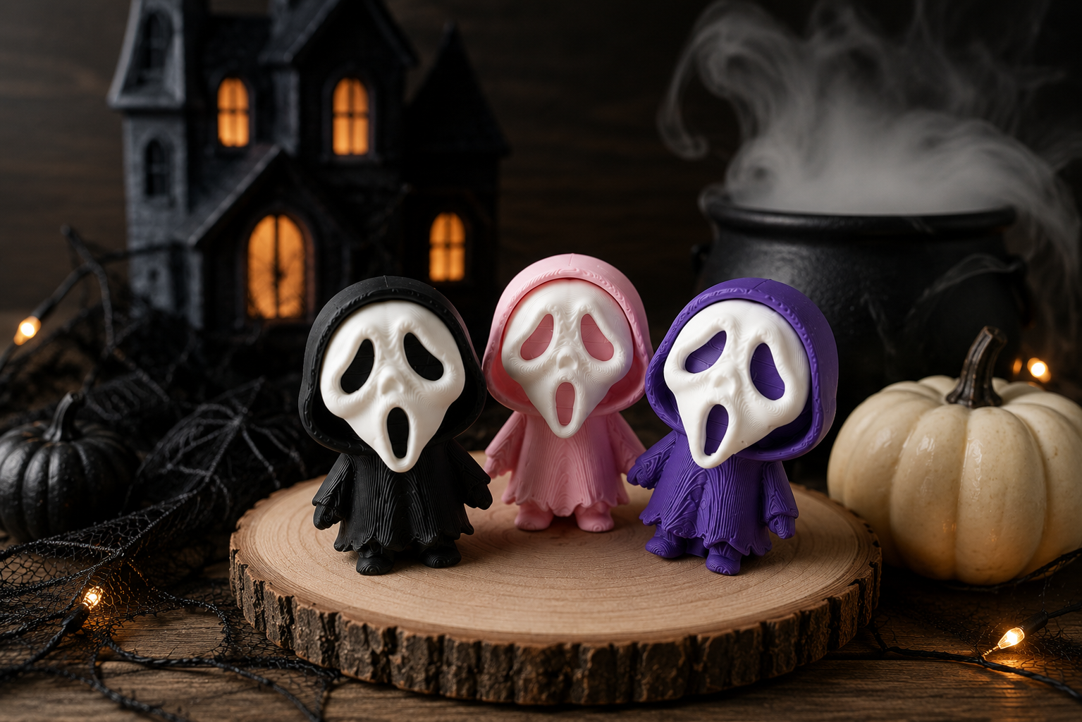 3D PRINTED MINI GHOSTFACE PEN TOPPERS